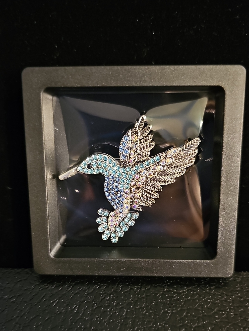 Rhinestone Bluebird Brooch
